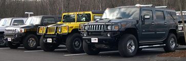 Alle Hummer-Modelle: H3, H1, und H2 (von links nach rechts) (Symbolbild)