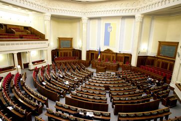 Ukraine: Sitzungssaal des Parlaments (Oberster Rada)
