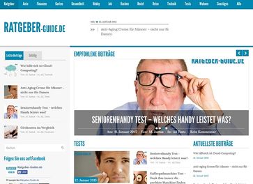 Screenshot von der Webseite "ratgeber-guide.de"