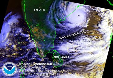Zyklon vor der indischen Küste (Symbolbild)