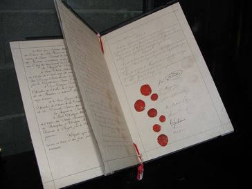Originaldokument der ersten Genfer Konvention, 1864