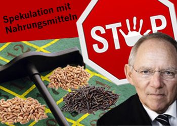 E-Mail-Protestaktion von foodwatch an den Bundesfinanzminister  für eine wirksame Eindämmung der Agrar-Spekulation