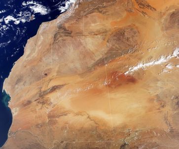 Der nördliche Teil Westafrikas im Satellitenbild