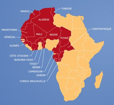 Das französische Kolonialreich in Afrika. Bild: politaia.org