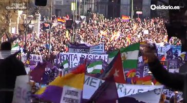Screenshot des Youtube Videos "Manifestación de Podemos #YoVoy31E. 31 enero 2015"