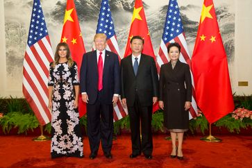Donald Trump mit Familie beim Besuch Chinas (2017)