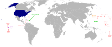 Die Vereinigten Staaten von Amerika und ihre offiziellen Territorien weltweit (USA)