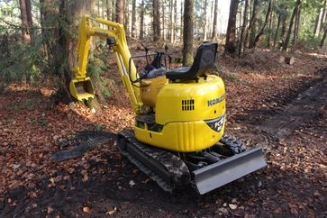 Mini-Bagger, Komatsu PC10MR-2, Gelb