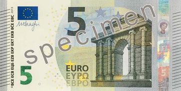 Neuer 5 Euroschein Bild: Europäische Zentralbank