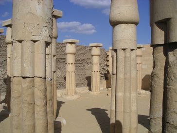 Sakkara: Überreste von Haremhabs Grabtempel aus der 18. Dynastie.
