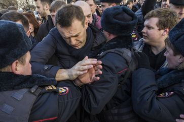 Nawalny bei einer Verhaftung im März 2017