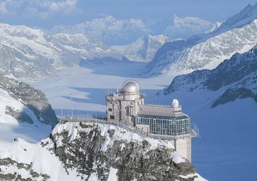 Forschungsstation Jungfraujoch auf 3580 Meter Höhe. Bild: Jungfraubahnen