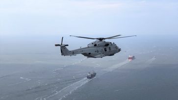 NH90 NTH "Sea Lion" über der Nordsee Bild: Bundeswehr