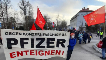 Freie Linke auf einer Demonstration in Österreich Bild: Freie Linke Österreich