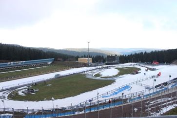 Das weiße Band im Oberhofer Skistadion. Bild: WSRO-Skisport GmbH