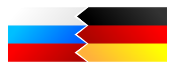 Flagge Russland Deutschland