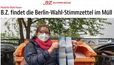Bild: Screenshot B.Z. (https://www.bz-berlin.de/berlin/b-z-findet-die-berlin-wahl-stimmzettel-im-muell) /Reitschuster / Eigenes Werk