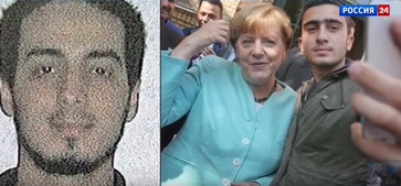 Bild: Screenshot der Webseite "Меркель сделала селфи с террористом Наджимом Лашрауи"
