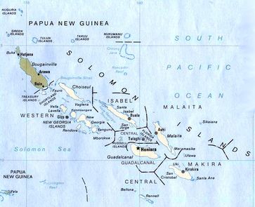 Karte der Salomon-Inseln