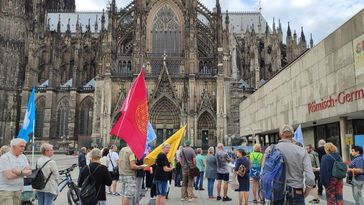 Gedenkfeier, Kölner Montagspaziergang, 17.07.2023 Bild: Felicitas Rabe