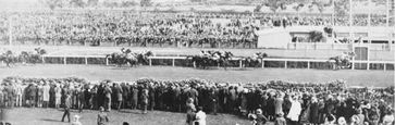 Phar Lap kurz vorm Sieg des Melbourne Cup im Jahr 1930. Bild: dts Nachrichtenagentur