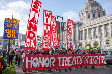 Standing Rock solidarity march in San Francisco, November 2016.