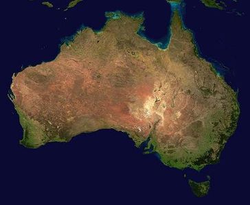 Satellitenbild Australiens Bild: NASA