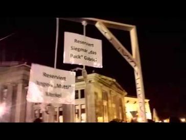 Screenshot aus dem Youtube Video "Pegida jetzt am Galgen der Plutokratie ?"