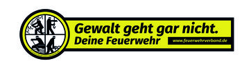 Grafik "Gewalt geht gar nicht" des Deutschen Feuerwehrverbandes.