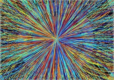 Bild einer Blei-Ionen-Kollision am CERN
Quelle: (c) CERN (idw)