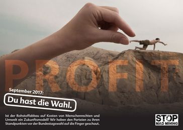 Menschenwürde oder Profit? Vier entwicklungspolitische Organisationen haben die Parteien gefragt, worauf sie nach der Bundestagswahl ihren Schwerpunkt legen wollen. Bild: "obs/Christliche Initiative Romero/froodmat/photocase.de"