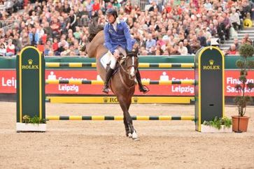 Christian Ahlmann mit Taloubet Z. Bild: Karl-Heinz Frieler - "obs/EN GARDE Marketing GmbH"