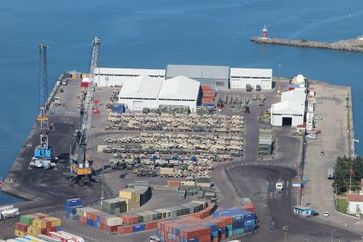 Die "Blaue Platte" im Hafen der türkischen Stadt Trabzon. Bild: Presse- und Informationszentrum der Streitkräftebasis