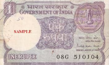 One-rupee banknote Bild:: wikipedia.org
