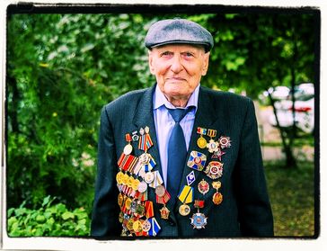 Der russische Kriegsveteran Wadim Ternow aus Taganrog in Südrussland feierte am 4. September seinen 100. Geburtstag (Archivbild)