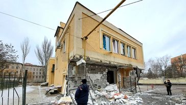 Folgen eines Beschusses durch ukrainische Truppen in der Stadt Donezk Bild: Sergei Baturin / Sputnik