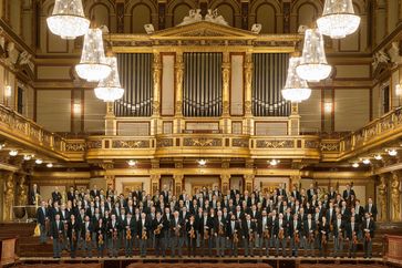 Die Wiener Philharmoniker im Goldenen Saal des Wiener Musikvereins   Bild: ZDF Fotograf: ZDF/Lammerhuber/Edit.Lammerhuber