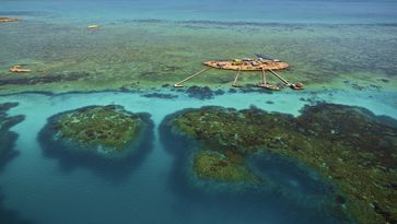 Luftaufnahme der Abrolhos Islands, westlich von Geraldton, Westaustralien Bild: Tourism Western Australia Fotograf: Steve Fraser