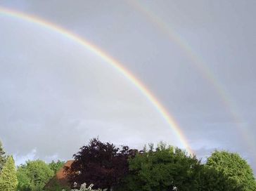 Regenbogen im Frühjahr. Bild: DWD