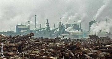 Zellstofffabrik des indonesischen Papierkonzerns APP Bild: Greenpeace