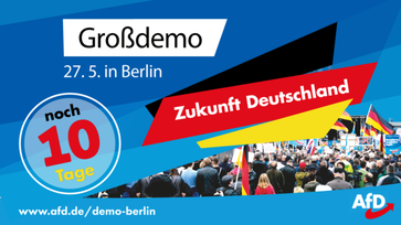 Am 27.5. steigt die AfD-Großdemonstration in Berlin – Machen Sie mit!