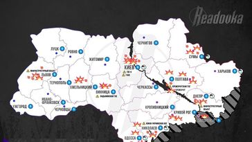 Stromausfälle, Unterbrechungen der Wasserversorgung und andere Versorgungseinschränkungen in der Ukraine, 23. November 2022 Bild: Screenshot https://t.me/readovkanews/47515 / RT