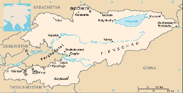 Karte von Kirgisistan