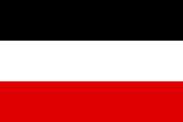 Die Flagge mit drei waagerechten, gleich breiten Streifen in den Farben Schwarz-Weiß-Rot war von 1867 bis 1871 die Flagge für Kriegsschiffe und Handelsschiffe des Norddeutschen Bundes, von 1871 bis 1919 die Flagge des Deutschen Reichs (Kaiserreich, ab 1892 offizielle Nationalflagge).