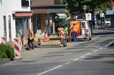 Glasfaserkabel werden verlegt