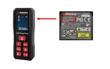 "Laser-Entfernungsmesser" der Marke "Parkside" mit der IAN 470757_2407.  Bild: Lidl Fotograf: Lidl