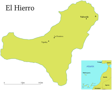 El Hierro (vormals Ferro, auch Isla del Meridiano) ist die westlichste und kleinste der sieben großen Kanarischen Inseln im Atlantischen Ozean.