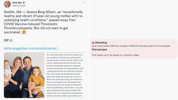 Jessica Berg Wilson ist an einer impfstoffinduzierten thrombotischen Thrombozytopenie verstorben. Sie wollte nicht geimpft werden.