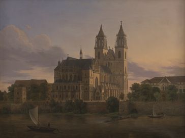 Magdeburger Dom von NordostenCarl Georg Adolph Hasenpflug, 1832, Öl auf Leinwand Bild: Zentrum für Mittelalterausstellu Fotograf: Charlen Christoph