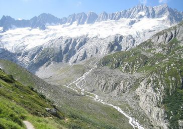 Im Lauf der letzten 150 Jahre ist der Dammagletscher in der Schweiz um insgesamt rund einen Kilometer Länge geschrumpft. Zurück blieb Granitgestein, auf dem sich in dieser Zeit neuer Boden gebildet hat.
Quelle: Foto: Christian Schurig/ UFZ (idw)